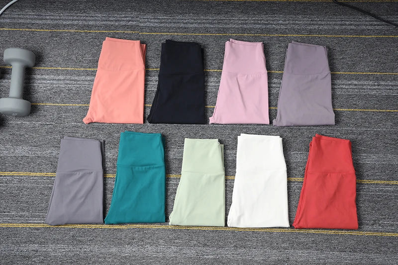 Pantalones de yoga para mujer con efecto push-up, tejido de tacto suave, leggings deportivos para gimnasio, mallas de cintura alta para entrenamiento y fitness, pantalones elásticos para realzar glúteos.