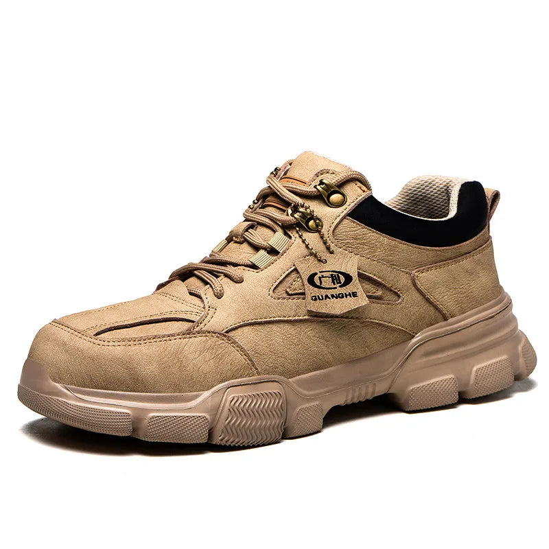 Zapatos de seguridad para hombre y mujer 2024, ligeros, indestructibles, con puntera de acero y plantilla de Kevlar.