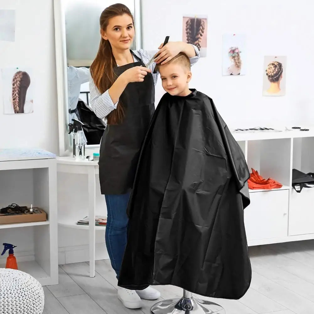 Capa de peluquería impermeable para corte de pelo y peinado, ideal para barberos y estilistas.
