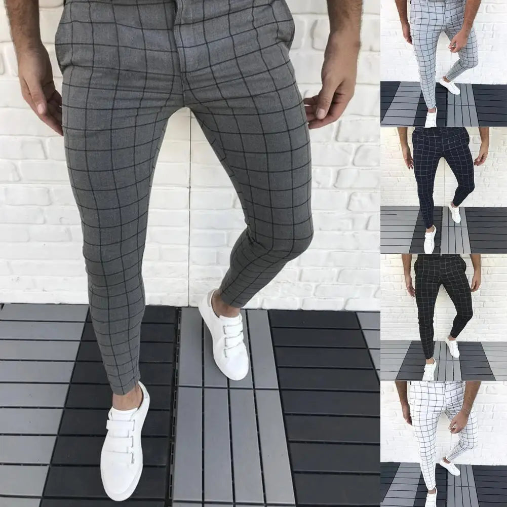 Bottoms  Popular Cool Mid-rise Pencil Pants Temperament Pencil Pants Mid Waist   Men Clothes