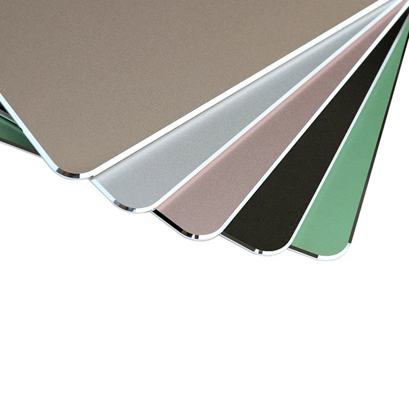 Alfombrilla de ratón de metal de aluminio, dura, lisa, mate, fina, antideslizante, impermeable, control rápido y preciso, para oficina y hogar.
