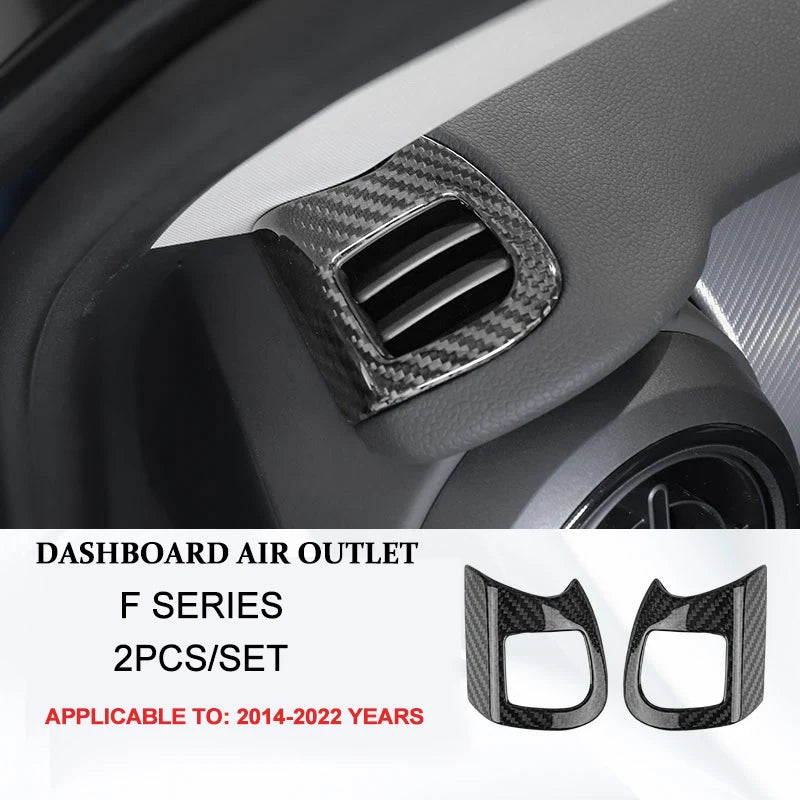 Accesorios interiores de coche para Mini Cooper F54 F55 F56 F57 F60, fibra de carbono auténtica, pegatina decorativa, pieza protectora para coche.
