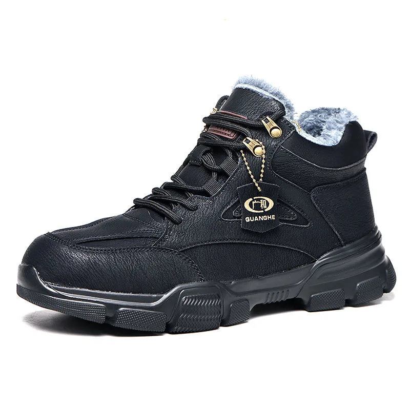 Zapatos de seguridad para hombre y mujer 2024, ligeros, indestructibles, con puntera de acero y plantilla de Kevlar.