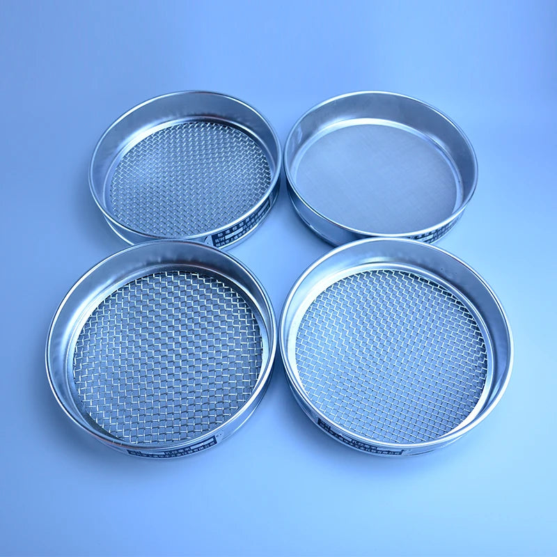 Tamiz de prueba de cuerpo cromado de acero inoxidable de malla 2 a 28 de diámetro de 20 cm, tamiz de prueba estándar, tamiz de laboratorio