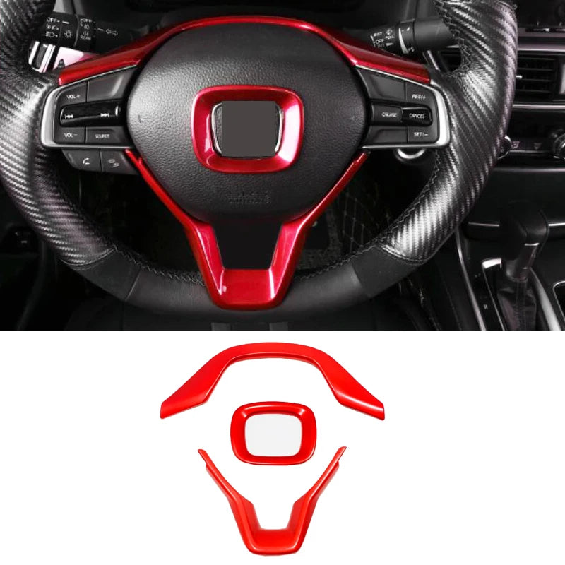 Embellecedor de marco para salida de aire interior de Honda Accord 10.º (2018-2020), color rojo, ABS, para palanca de cambios, reposabrazos.
