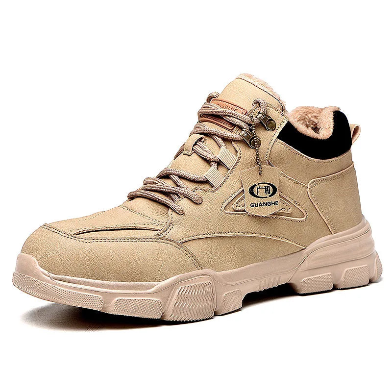 Zapatos de seguridad para hombre y mujer 2024, ligeros, indestructibles, con puntera de acero y plantilla de Kevlar.