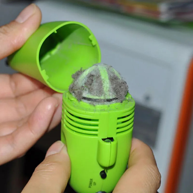 Aspiradora portátil USB pequeña con cepillo para polvo, teclado de computadora, teléfono, portátil, accesorios de limpieza universales