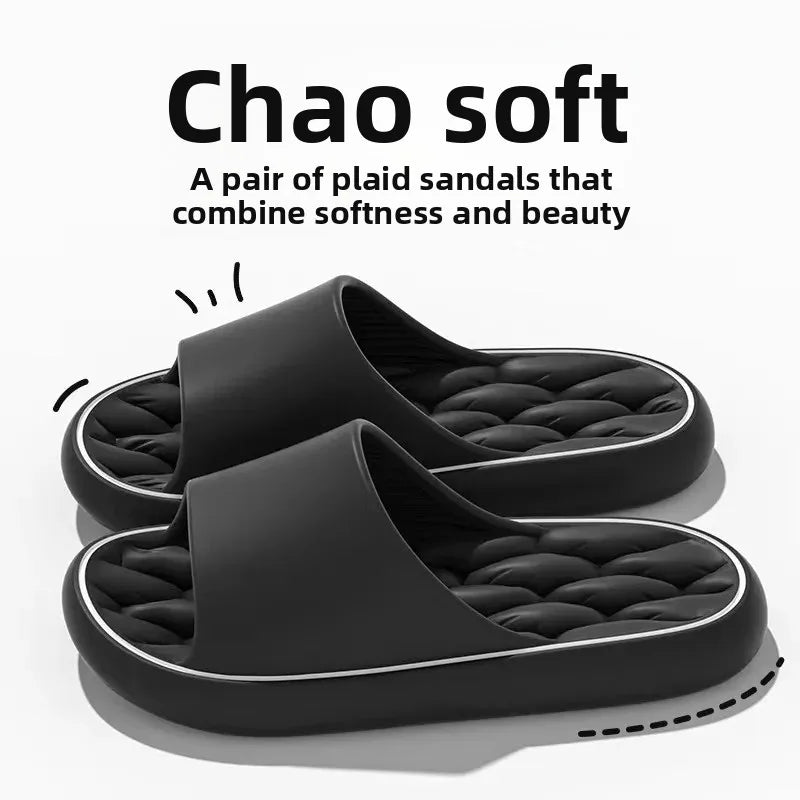 Zapatillas de casa sin cordones para mujer, suela plana, para baño, suela suave, para verano, para parejas, zapatos de hombre modernos, material de PVC, calzado cómodo.