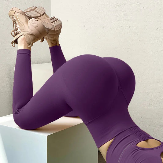 Women Yoga Leggings Hips Lifting Gym Leggings Seamless Sport Pants High Waist Fitness Leggings Bubble Butt Workout Running Pants
