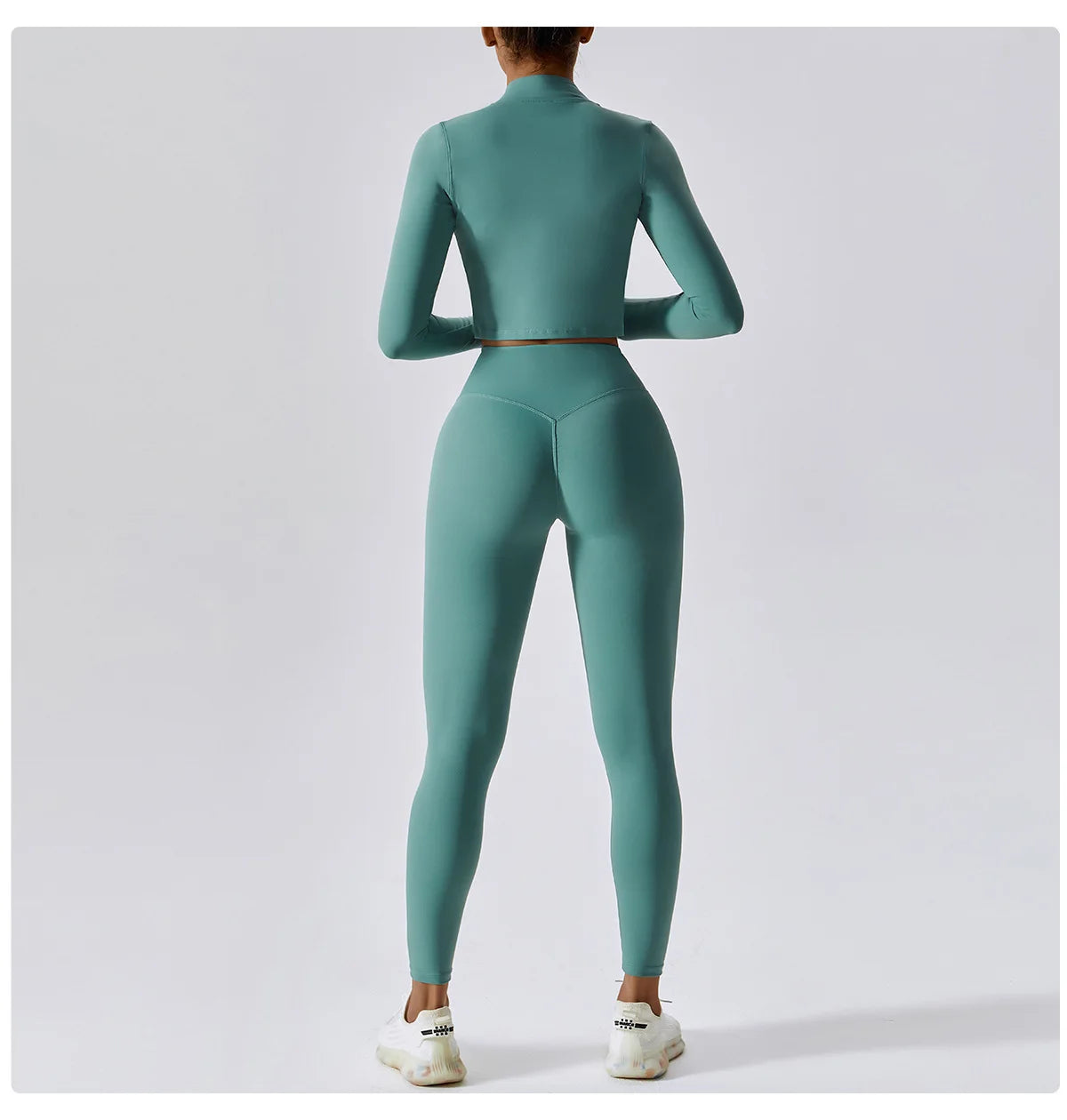 Conjunto de yoga de 3 piezas para mujer, conjuntos de entrenamiento, ropa deportiva para gimnasio, ropa deportiva con cremallera, leggings de manga larga y cintura alta, trajes deportivos, traje de yoga