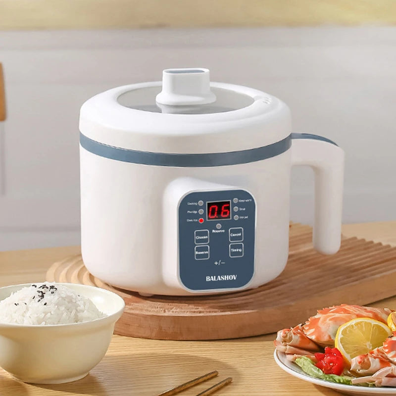 Olla arrocera eléctrica de 1,7 l, de una sola capa y doble capa, 220 V, antiadherente, inteligente, mecánica, para cocinar arroz al vapor en casa.