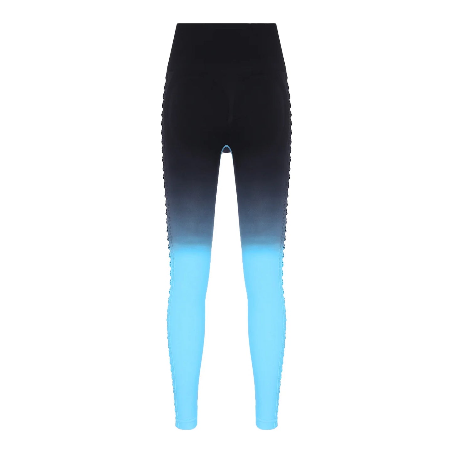 Womens Hip Tight Yoga Pants High Waist Side Hollowed-Out Mesh Design Exercise Yoga Leggings Running Gym Fitness