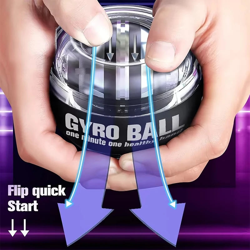 Pelota de entrenamiento de muñeca Powerball con LED, fortalecedor de muñeca, giroscopio de autoarranque para antebrazos, para fortalecer los músculos.