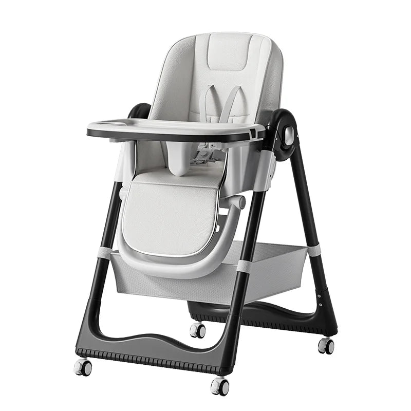 Silla alta para comer PANGDUBE, reclinable, plegable y elevable, con ruedas, para bebés
