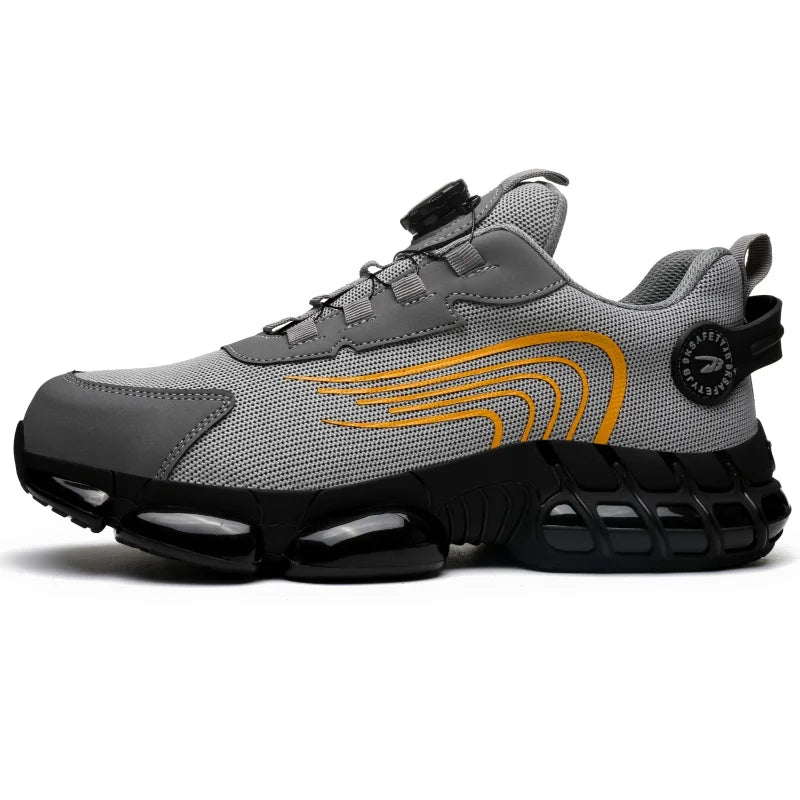 Small Size Rotary Buckle Work Safety Shoes For Men Air Soft Sole Lightweight Protective Work Sneakers Men and Women Shoes