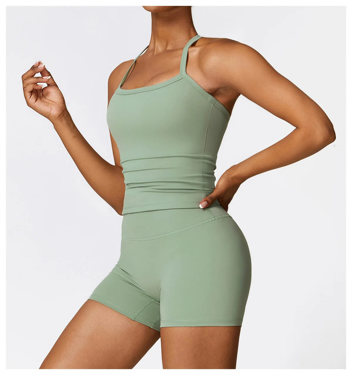 2PCS Seamless Yoga Set Women Workout Set Sportswear Gym Clothing Fitness Long Sleeve Crop Top High Waist Leggings Sports Suits