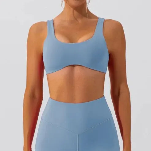 Sujetador de yoga con ajuste ceñido, absorción de humedad, absorción del sudor, alta elasticidad, transpirabilidad y tacto nude.