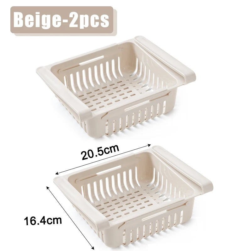 Organizador de refrigerador, caja de almacenamiento, creativo, multifuncional, cajón para refrigerador, para frutas, huevos, alimentos, contenedor de almacenamiento de plástico, estante
