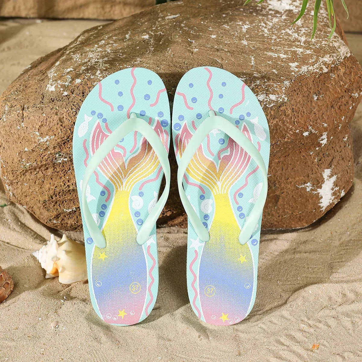 Sandalias casuales de moda para mujer, color caramelo, para uso en interiores y exteriores, antideslizantes, para playa y vacaciones.