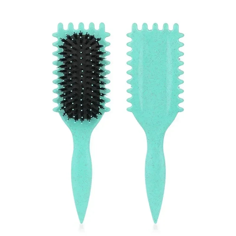 Cepillo para peinar y dar forma a los rizos de hombres y mujeres. Cepillo para peinar y dar forma a los rizos de hombres y mujeres. Herramientas para reducir los tirones.