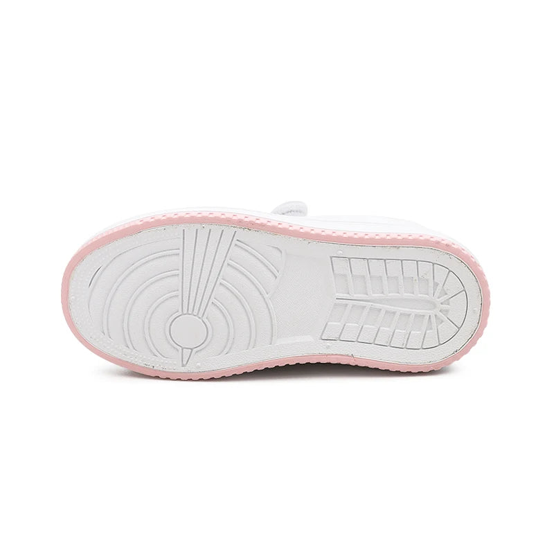 Zapatillas deportivas para niños, suela blanda y baja, para niñas, primavera y otoño 2025, nuevas, resistentes al desgaste, blancas, para niñas.