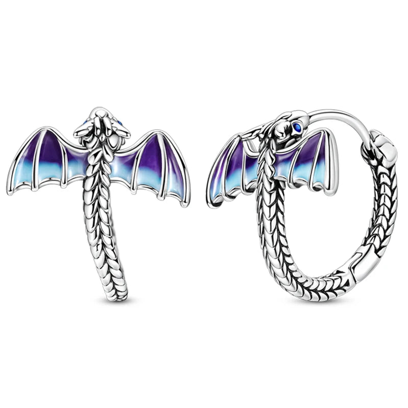 Pendientes de plata de ley 925 con diseño de mariposa, abeja, mariquita y flor de arcoíris para mujer, joyería de moda para fiestas de cumpleaños, regalos