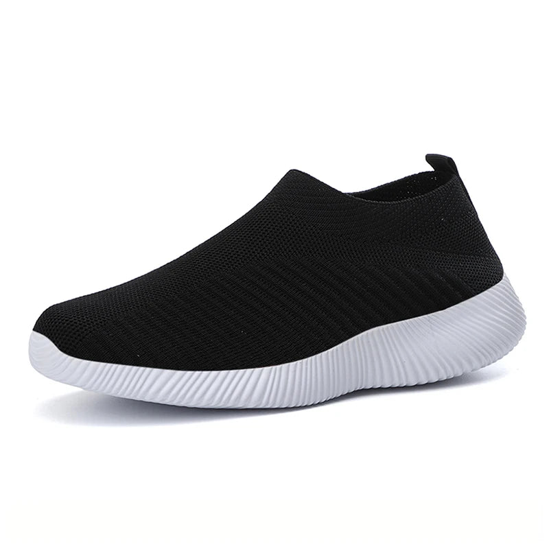 Zapatos de mujer para caminar, de color liso, antideslizantes, informales, de tenis, deportivos, ligeros, transpirables, para trabajar y viajar, talla 36-42