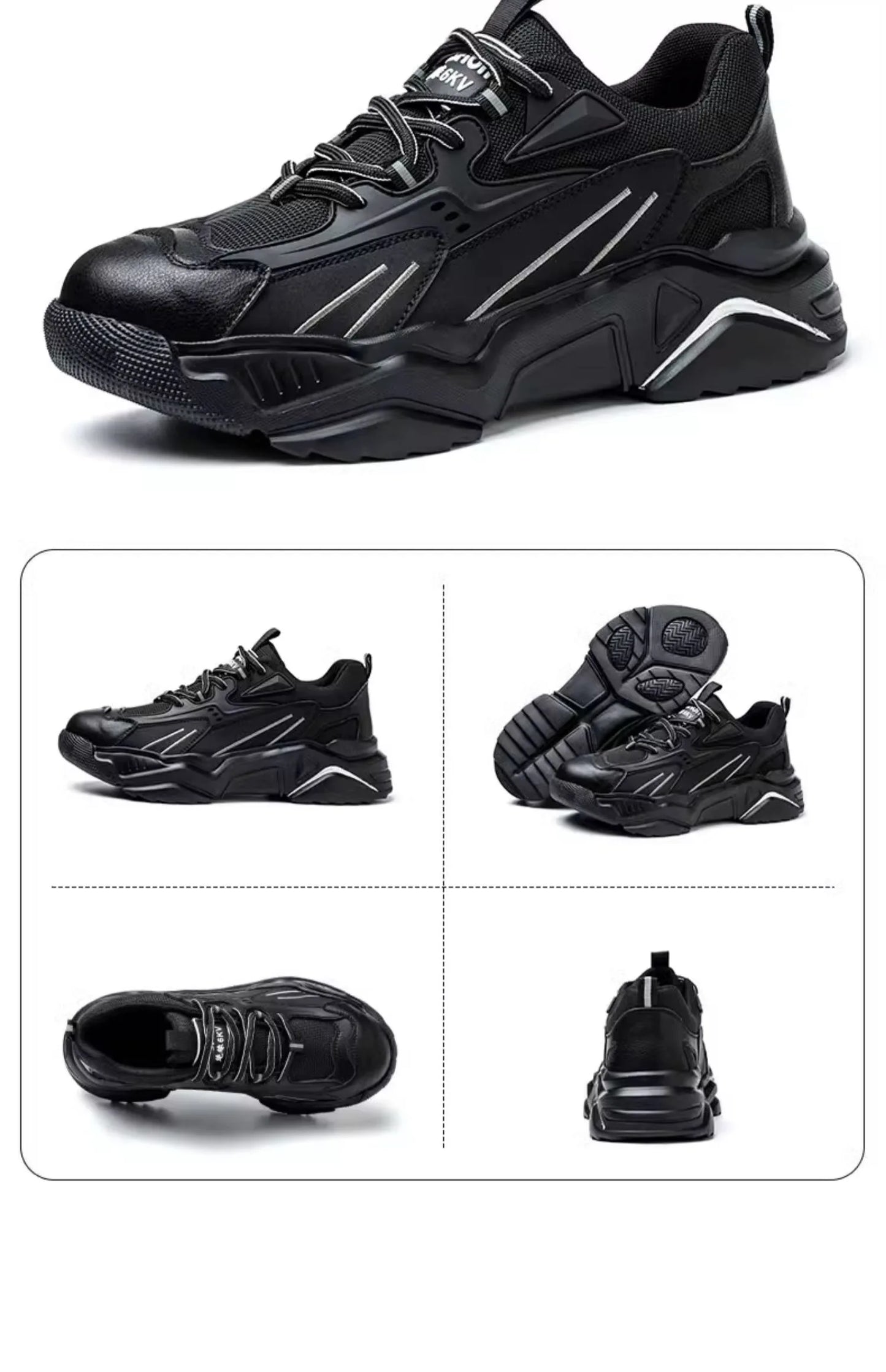 Safety Shoes Lightweight Breathable Steel Toe Anti Smash Puncture Proof Kevlar Soft Sole Insulated Work Sneakers for Men Women