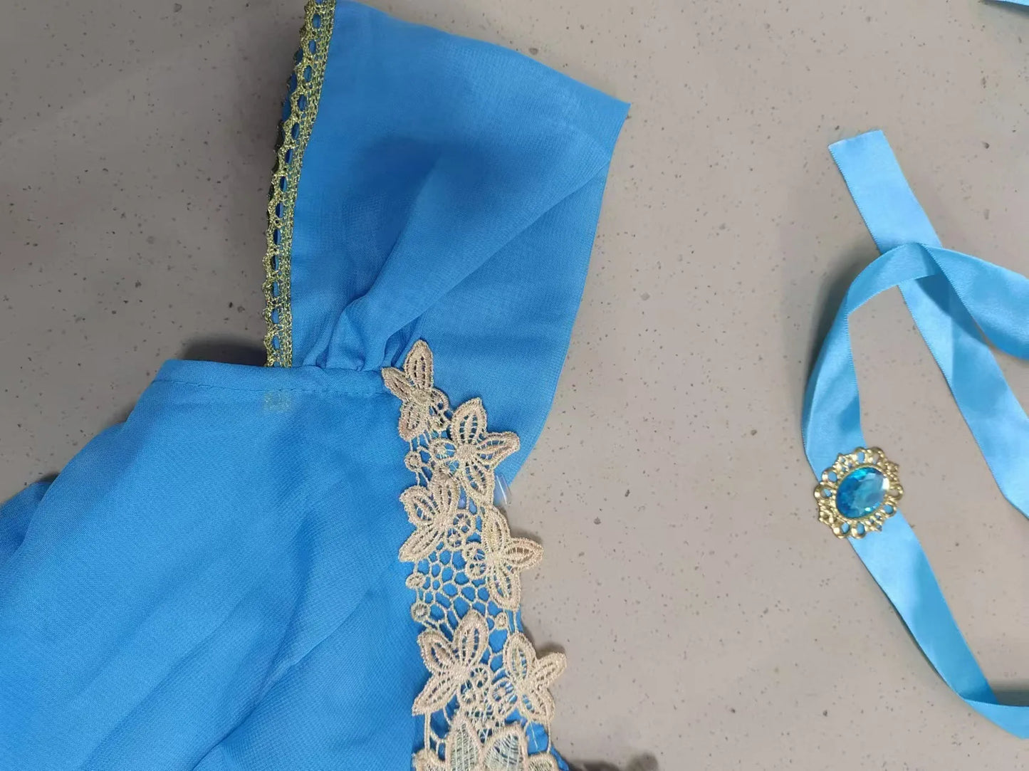 Halloween Fashion Sexy Sky Blue Aladdin Magic Lamp Jasmine Princess Dress Holiday Party Nightclub Stage Performance Costume New