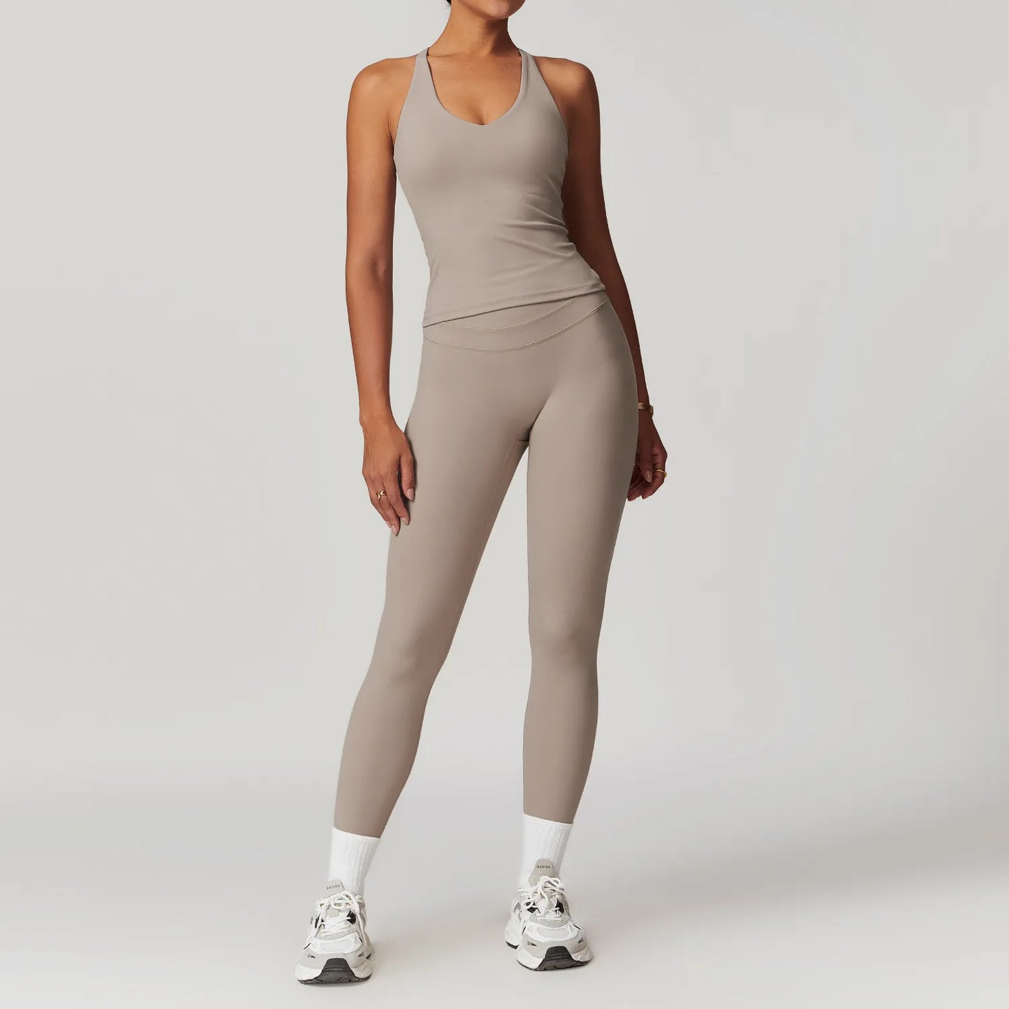 SWELTERING Conjunto de 2 piezas de ropa deportiva para mujer, conjunto de yoga, ropa deportiva para gimnasio, trajes de yoga, conjunto de fitness, chándales, sujetador deportivo, leggings para gimnasio