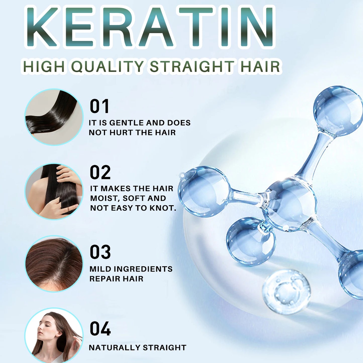 Crema de queratina para alisar el cabello Crema de queratina para alisar el cabello Keratina profesional para el cuidado del cabello de alisado permanente