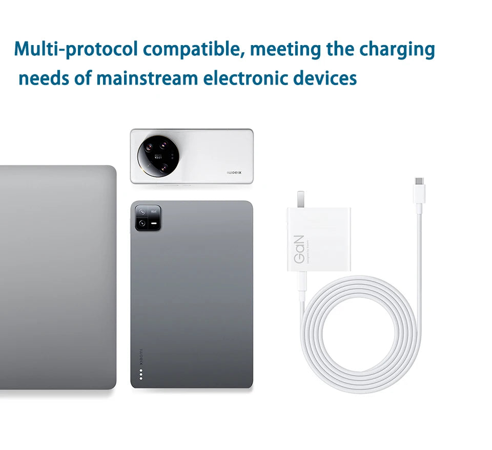 Cargador original Xiaomi de 120 W con conector tipo C y carga rápida GaN. Compatible con Xiaomi Mi 17, 14 Pro, 13t, Poco F7 Ultra, F4 GT y Redmi Note 13 Pro+.
