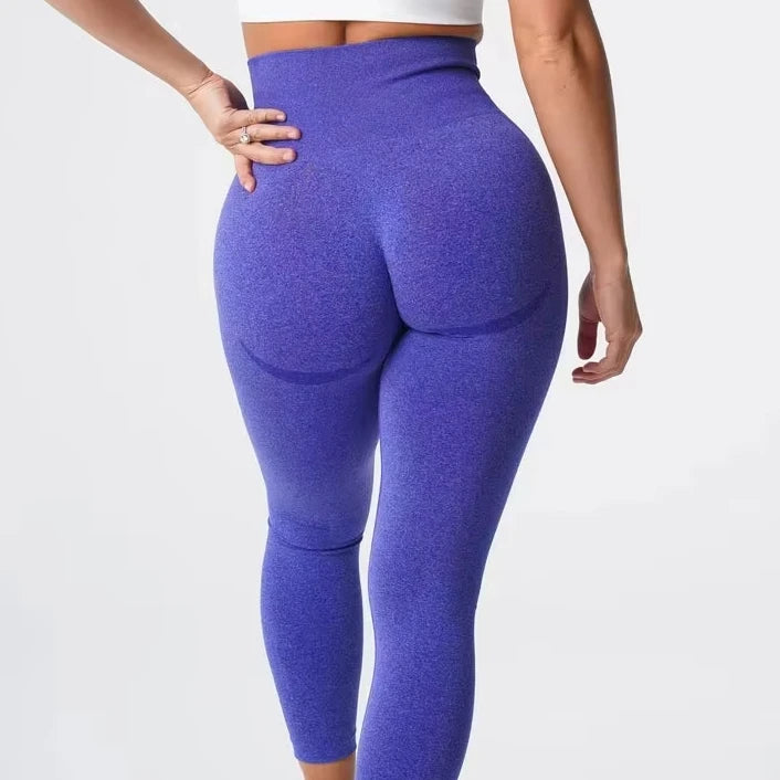 Nuevas mallas deportivas sin costuras con estampado moteado de contorno para mujer, suaves, para entrenamiento, fitness, yoga, cintura alta, ropa de gimnasio.