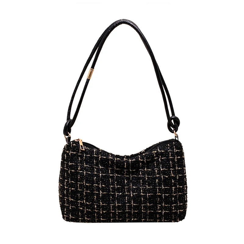 Bolso de hombro de invierno para mujer, bolso de mano con cremallera, bolso de mano informal de moda, bolso cruzado