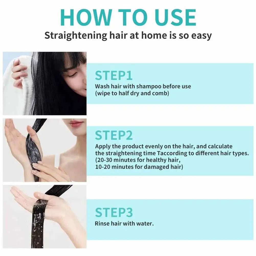 Crema de queratina para alisar el cabello (60 ml), tratamiento profesional para cabello dañado, alisado más rápido, cuidado del cabello rizado, crema correctora con proteínas.