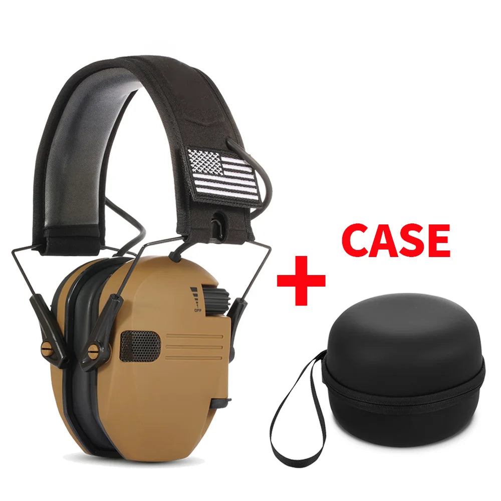 Orejeras de seguridad electrónicas para tiro táctico, protección auditiva, reducción de ruido, protector auditivo activo delgado para caza