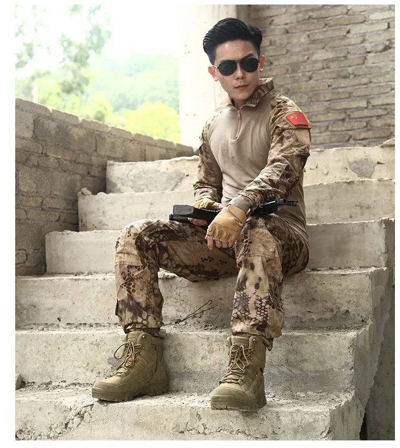 2024 Fashion Men's Desert Combat Boots Outdoor Leather Hiking Shoes Men Hunting Work Safty Boots Men's Short Boots ankle boots