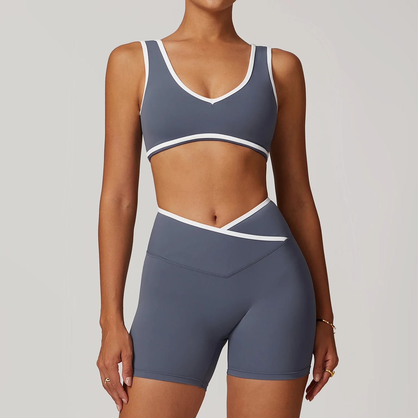Conjunto de yoga de 2 piezas, ropa deportiva para entrenamiento, chándal de gimnasio, leggings de cintura alta, sujetador deportivo, ropa deportiva para mujer