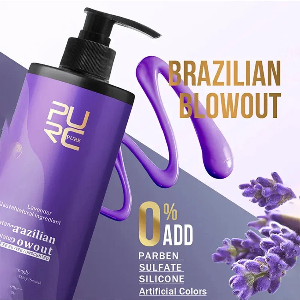 Tratamiento de alisado de queratina para cabello rizado y encrespado, 0%/5%/8%/12%, productos de salón de queratina brasileña, 1000 ml