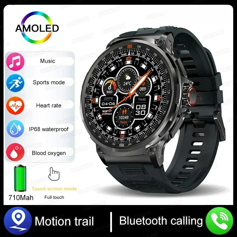 Xiaomi - Nuevo reloj inteligente Ultra HD AMOLED de 1,85 pulgadas para hombre, con GPS, Bluetooth, llamadas, batería de 710 mAh, deportivo y de fitness para Huawei