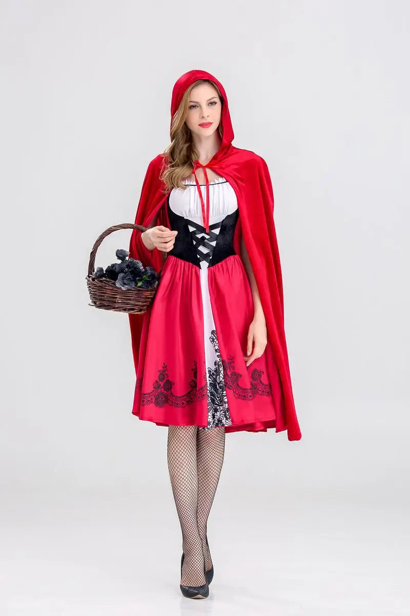 Halloween costume Goth little Red Riding Hood club queen costume cosplay costume stage dress