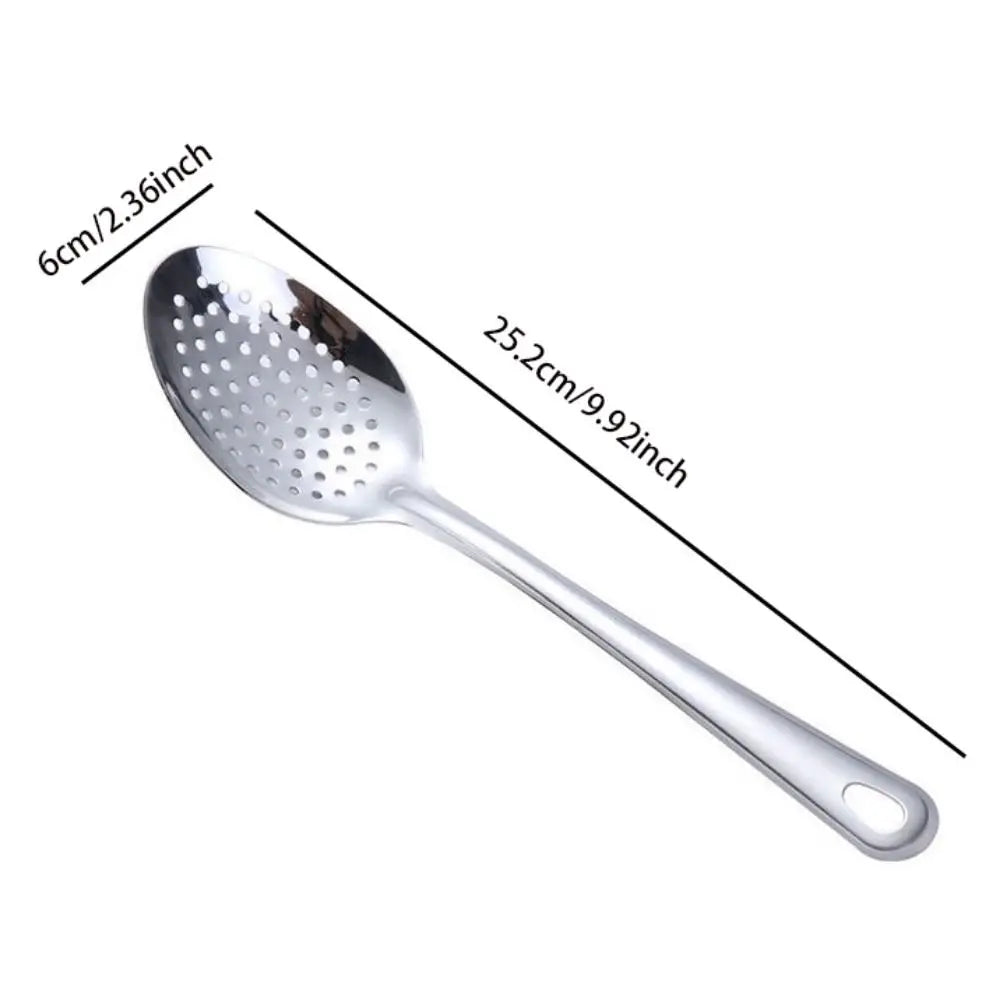 Cuchara para fideos portátil de acero inoxidable antioxidante para cocina, hogar, espumadera, colador frito