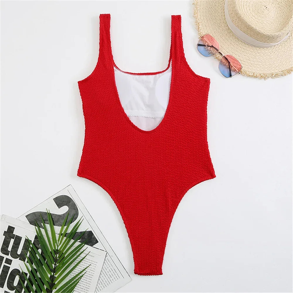 Sexy Solid Swimwear Female One Piece Swimsuit Closed Push Up Women's Swimming Bathing Suits Bodysuit Beach Pool Bather 2025
