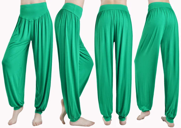 Pantalones de yoga para mujer, pantalones deportivos de talla grande para mujer, leggings de yoga, pantalones bombachos coloridos, pantalones de baile, yoga y taichí, pantalones de modal para mujer.