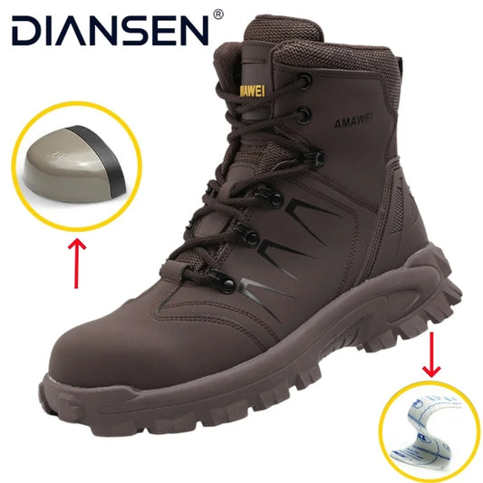 Zapatos de seguridad para el trabajo para hombres, zapatillas ligeras de trabajo protectoras, zapatos ligeros, zapatos transpirables, zapatos de trabajo antiperforación.