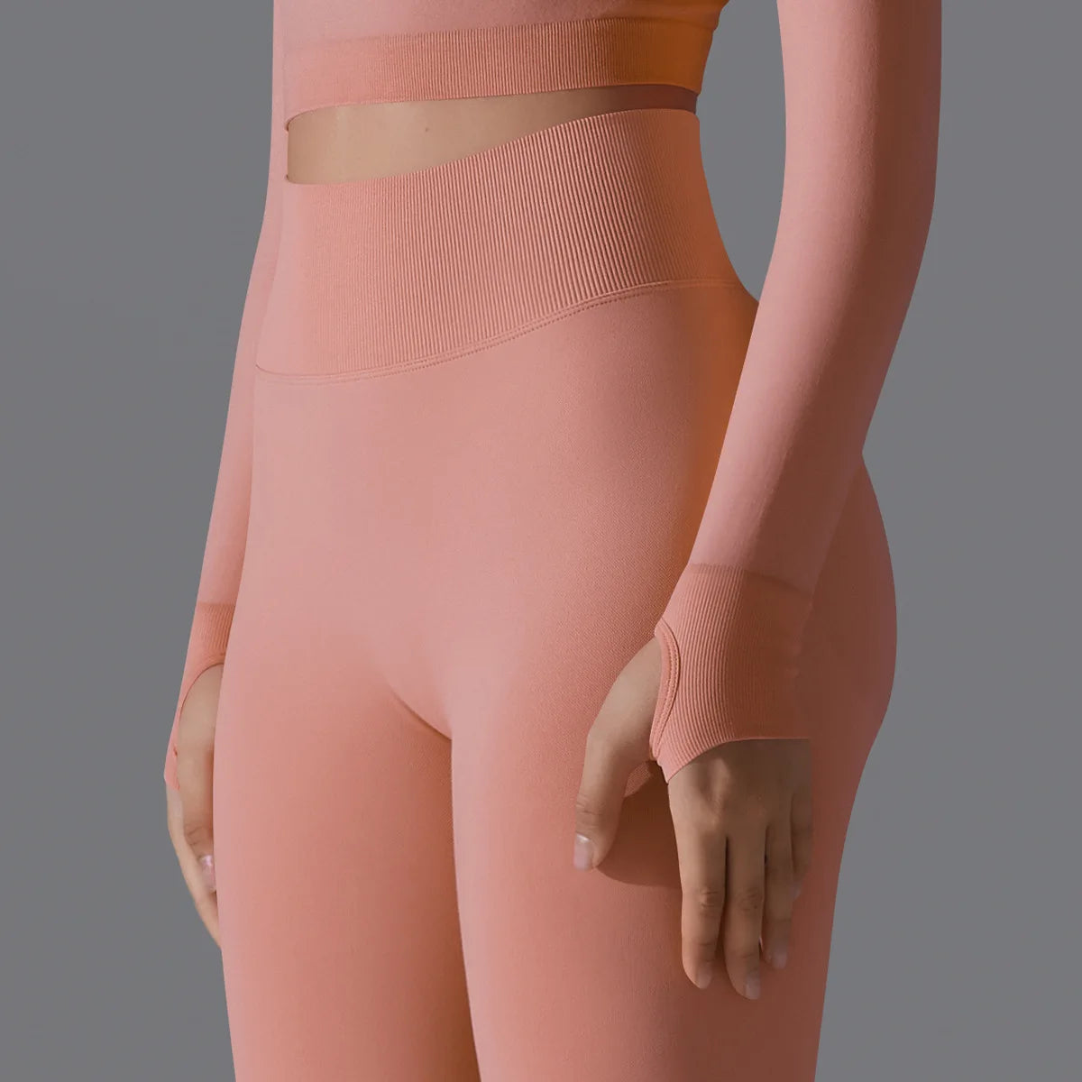 Leggings deportivos de yoga para mujer, sin costuras, cintura alta, elásticos, color sólido, para gimnasio, correr, secado rápido, realce y efecto moldeador.