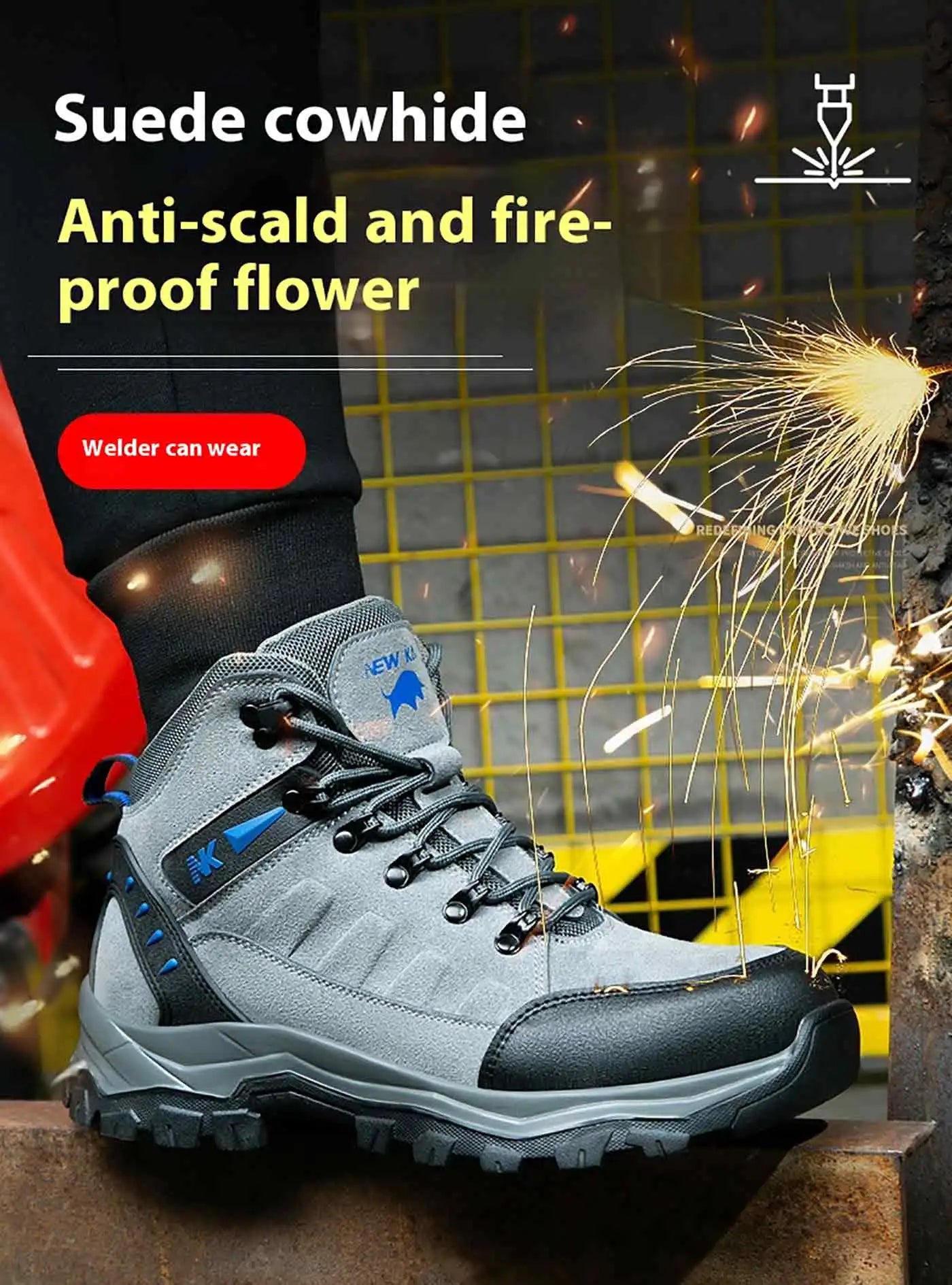 Los nuevos zapatos de protección laboral son anti-aplastamiento y anti-perforación, calzado cómodo y resistente para hombre, para otoño e invierno, ideal para la construcción.