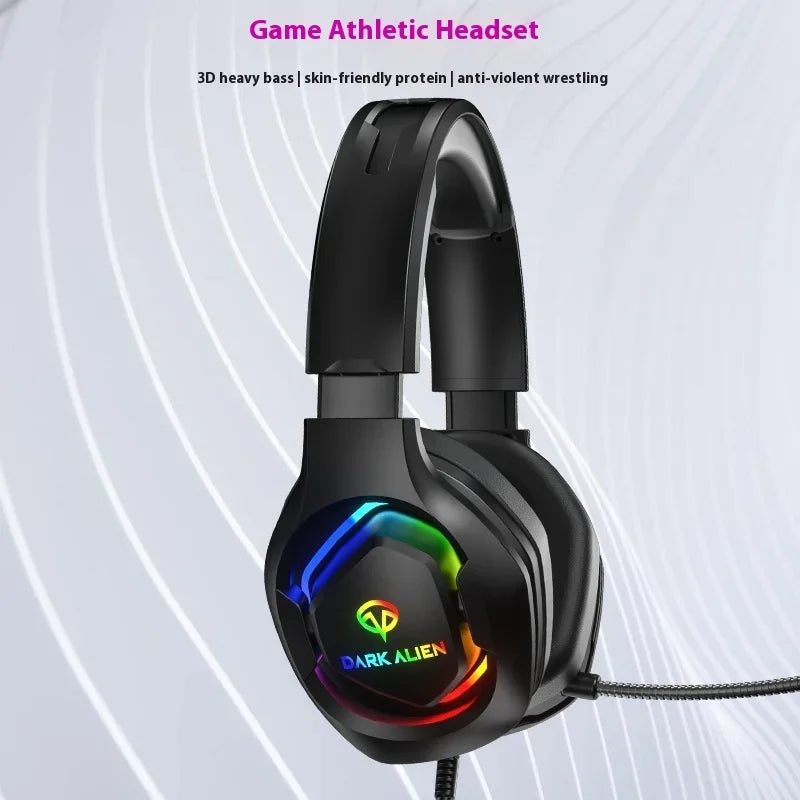 Auriculares para juegos EKSA E1000 con sonido envolvente RGB 7.1 para PC, PS4 y PS5, con cable USB y micrófono con cancelación de ruido.