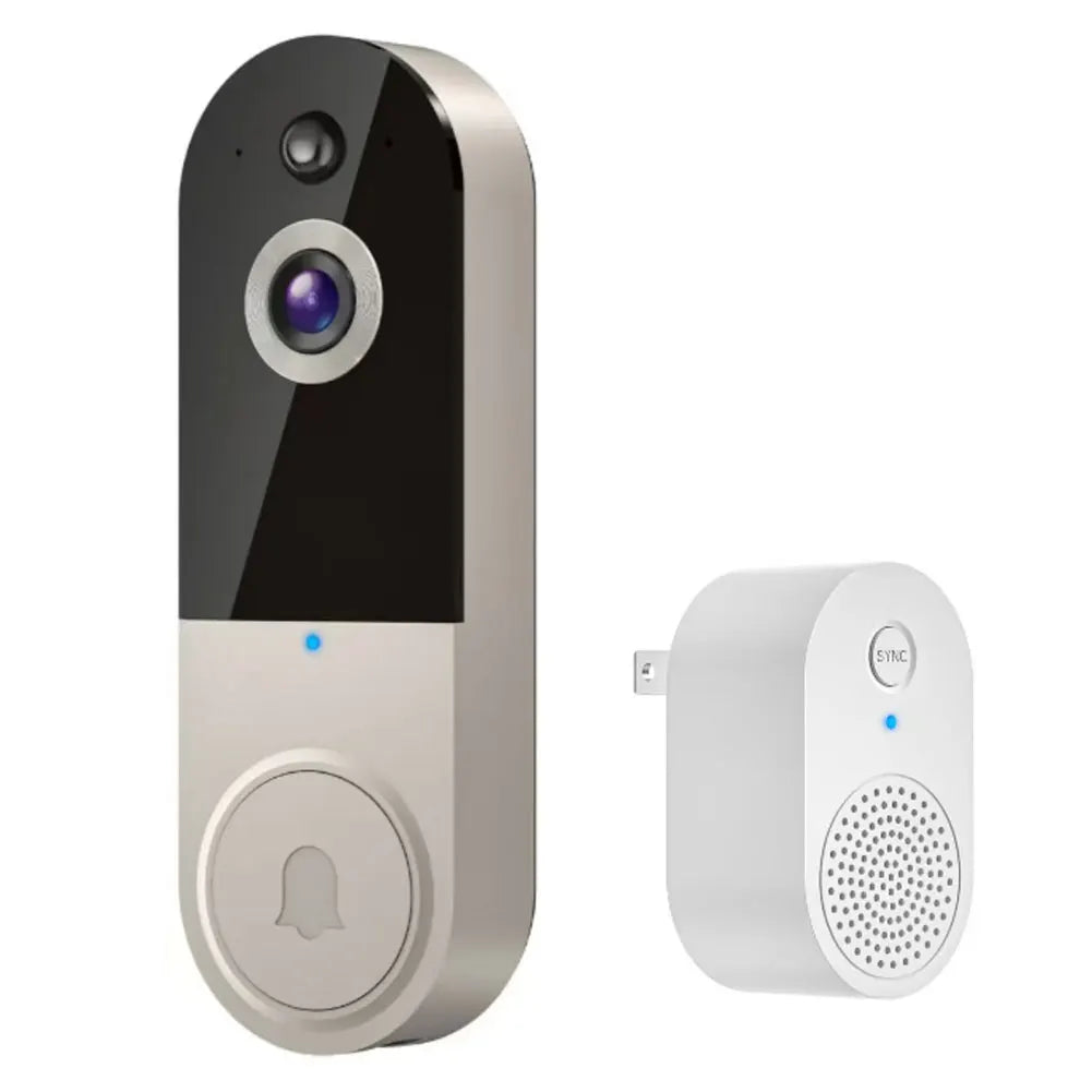 Timbre de puerta inalámbrico con cámara y video de 1080P, timbre inteligente con WiFi, seguridad para el hogar, detección de movimiento, visión nocturna, intercomunicador