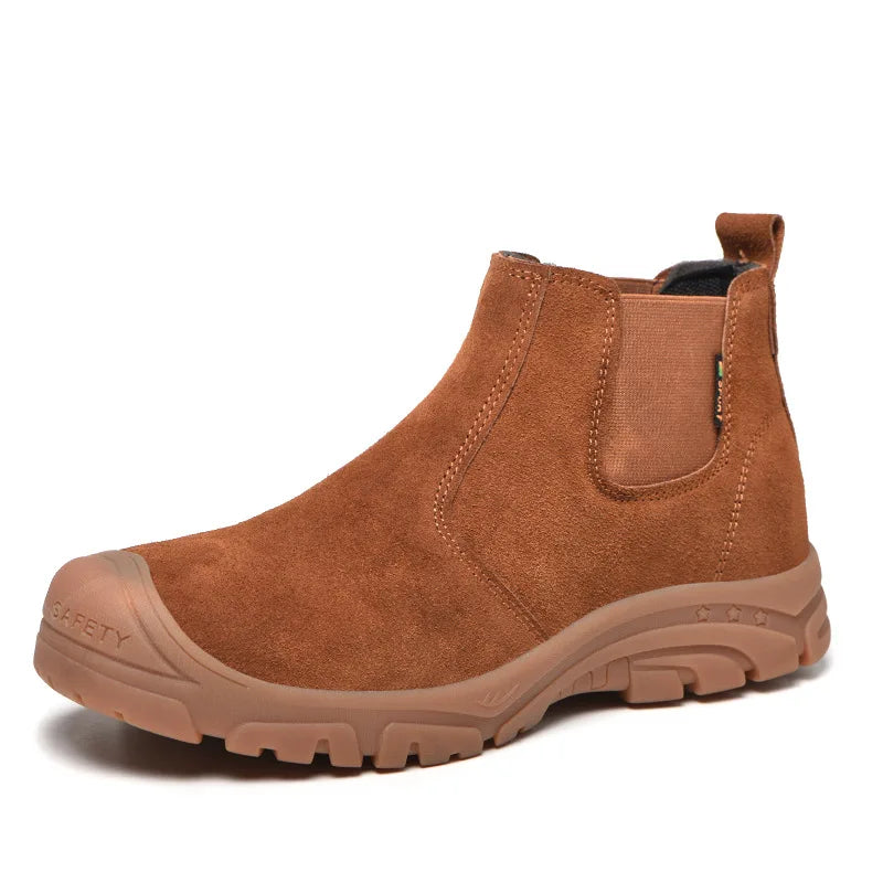 Anti Smashing And Anti Piercing Suede Safety Shoes Men's Steel Toe Cap Protection Work Shoes Fashion Scarpe Antinfortunistiche